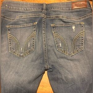 Hollister Women's Light Blue Skinny Jean, raw hem,  Like New sz5R w27 L30